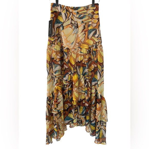 Marciano Ruffle Multicolour Maxi Skirt - Size XS - Picture 9 of 10